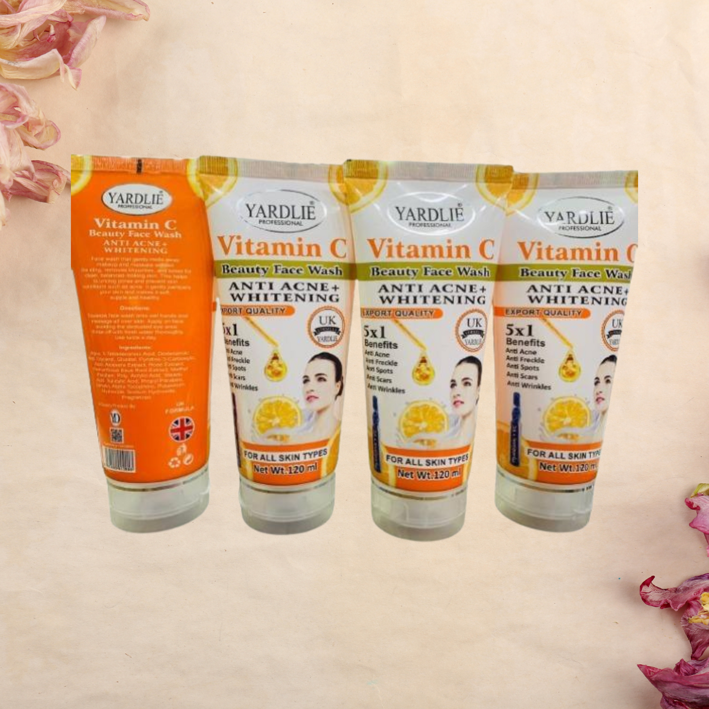 Anti-Acne Vitamin C Face Wash – Whitening & Scar Removal (120ml)