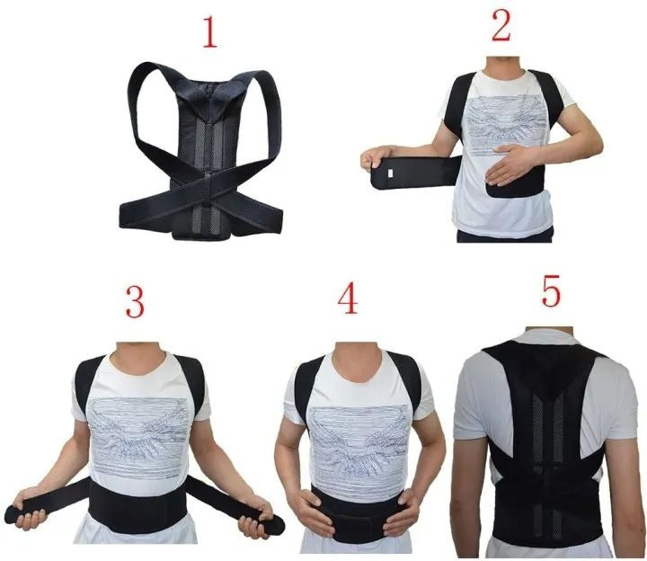 Adjustable Back Posture Corrector Pain Relief Belt for Men & Women
