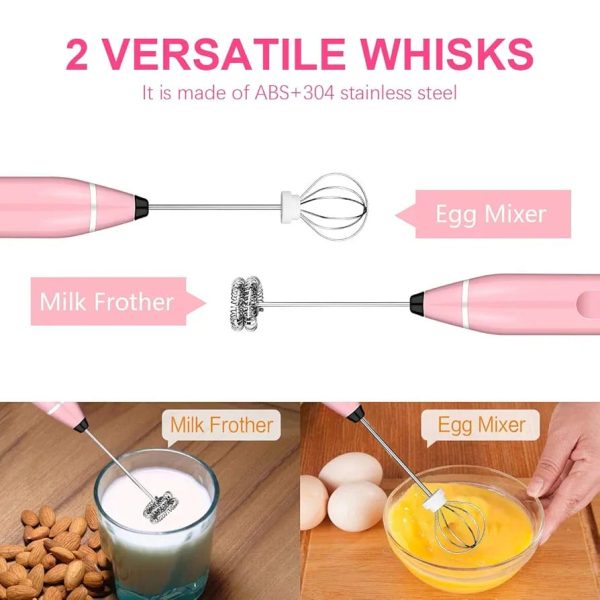 Rechargeable Milk Frother – 3-Speed Coffee Mixer