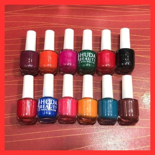 Huda Beauty 6pcs Nail Polish Set + Free Remover