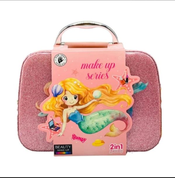Kids 2-in-1 Beauty Makeup & Jewelry Bag Set