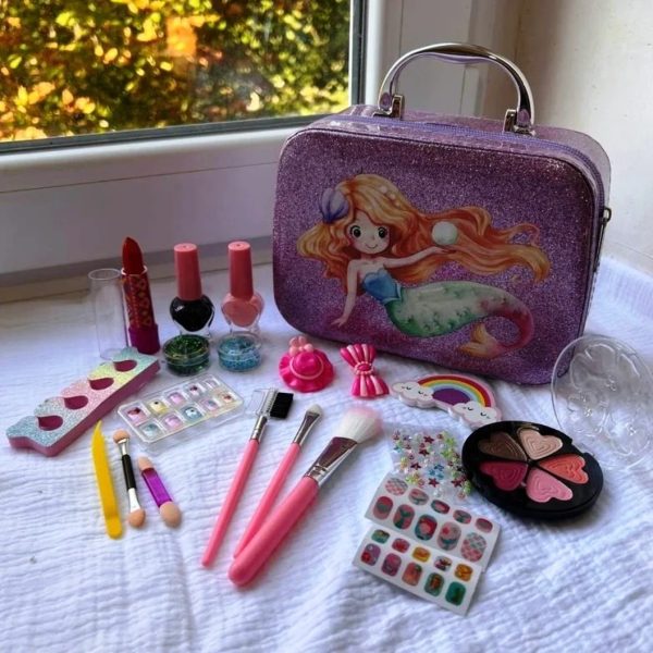 Kids 2-in-1 Beauty Makeup & Jewelry Bag Set