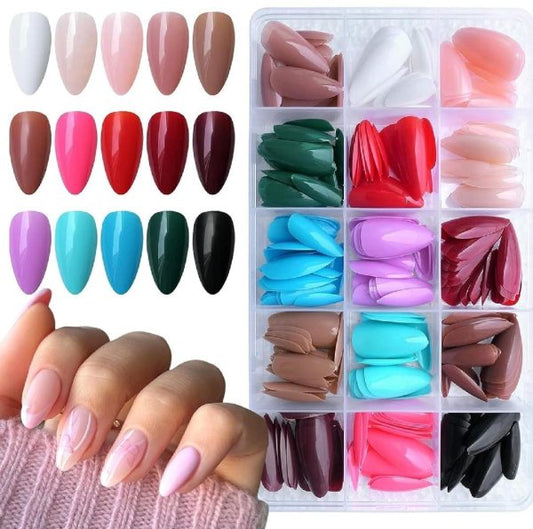 3 in 1 Hair Mask + Fake Nails Set with Glue