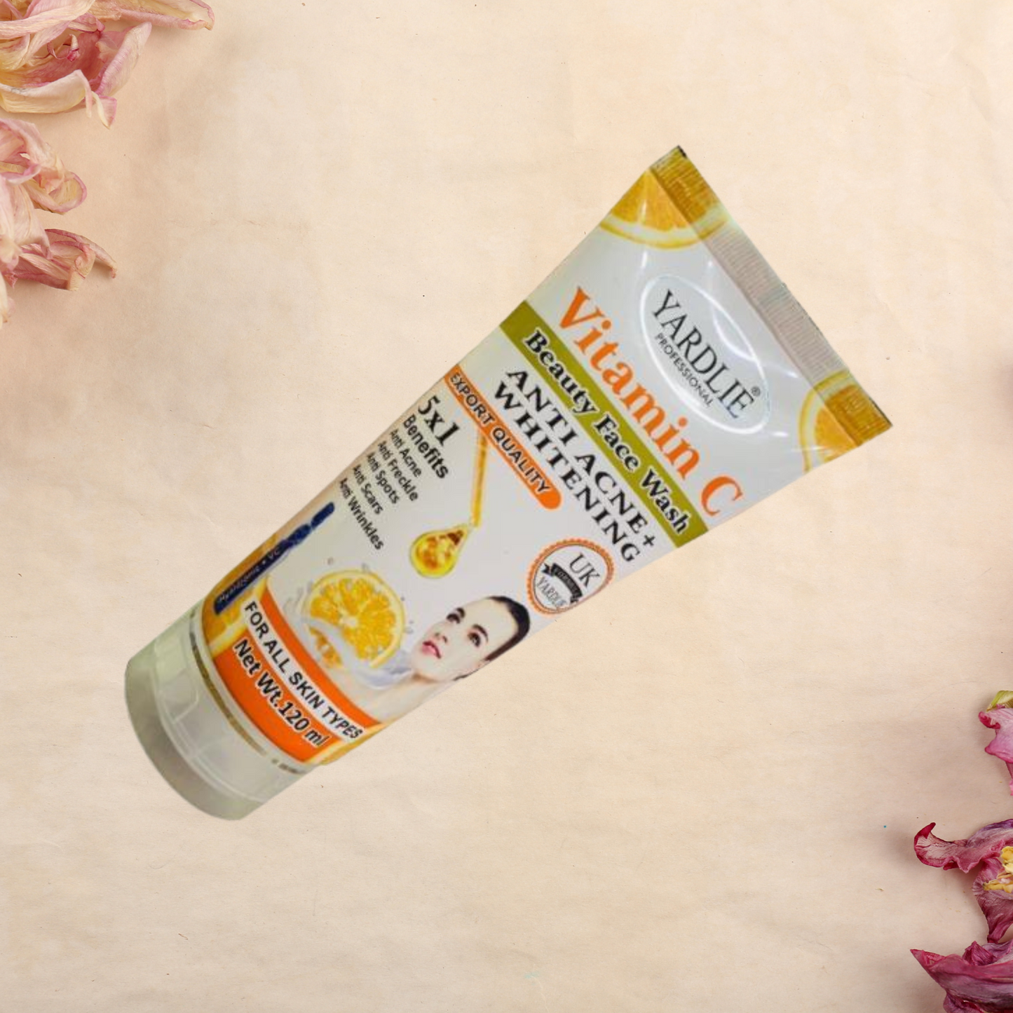 Anti-Acne Vitamin C Face Wash – Whitening & Scar Removal (120ml)