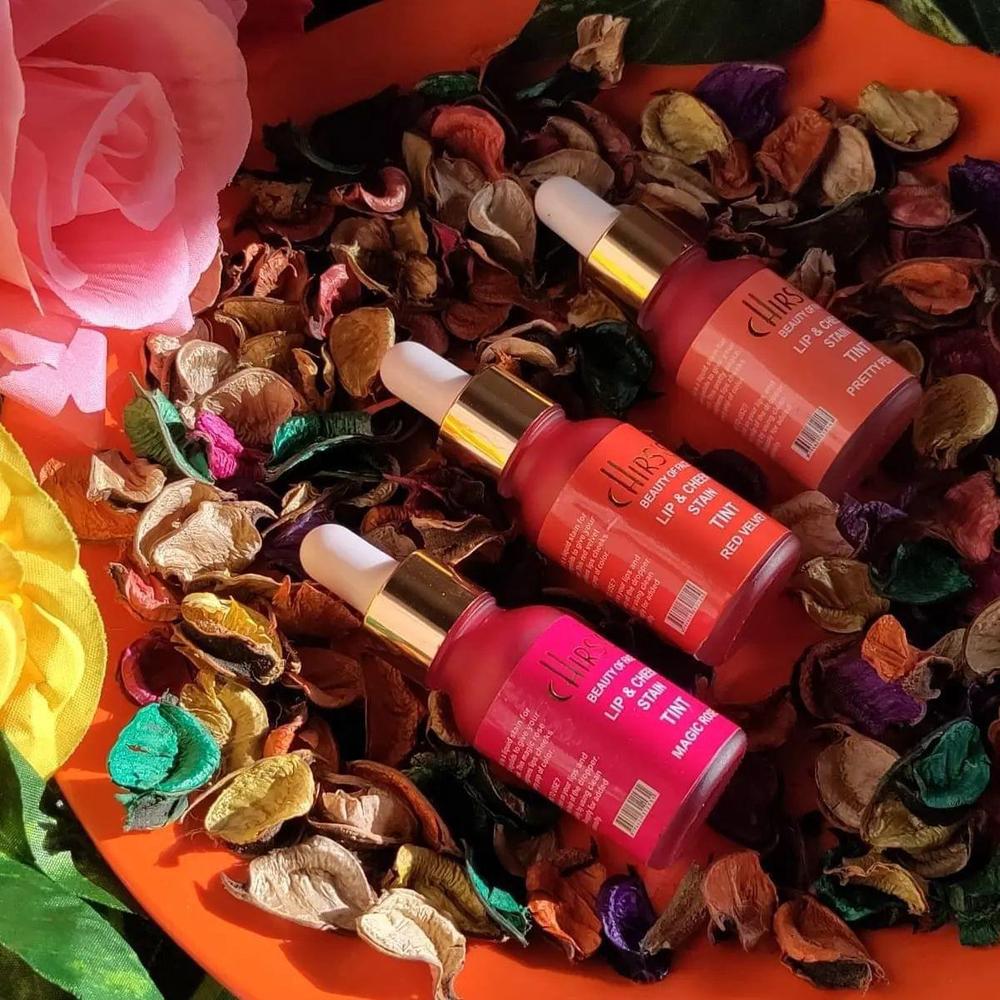 High Pigmented Lip Stain – Red, Peach & Rose