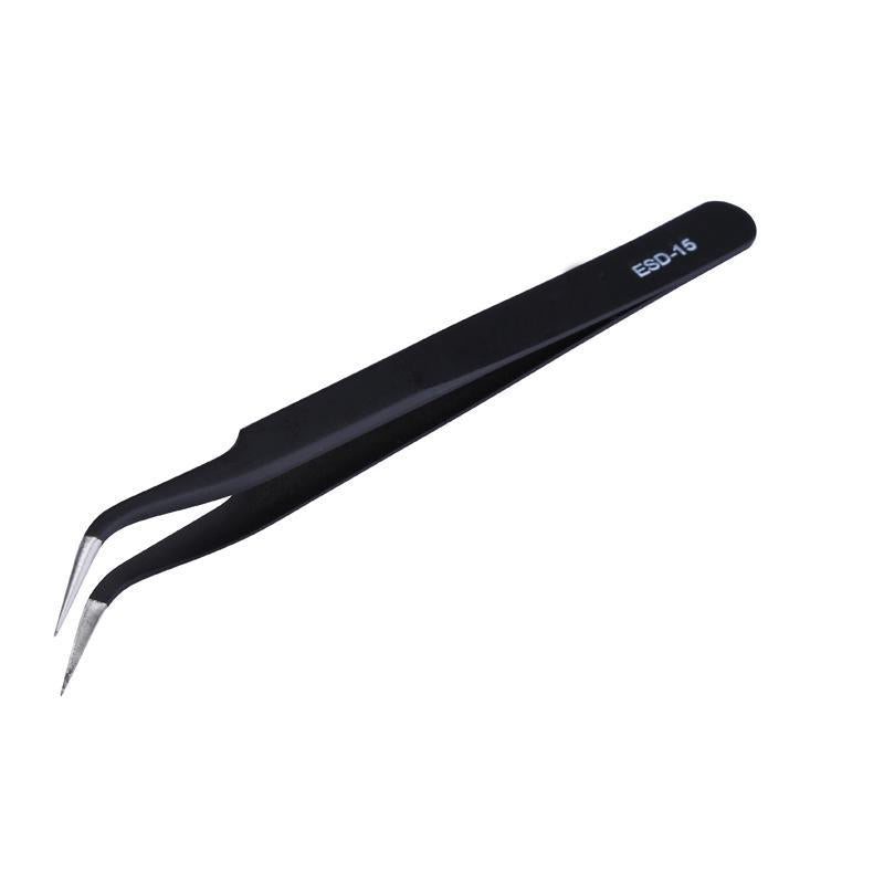 Stainless Steel Tweezers Set – 2 Pcs Black