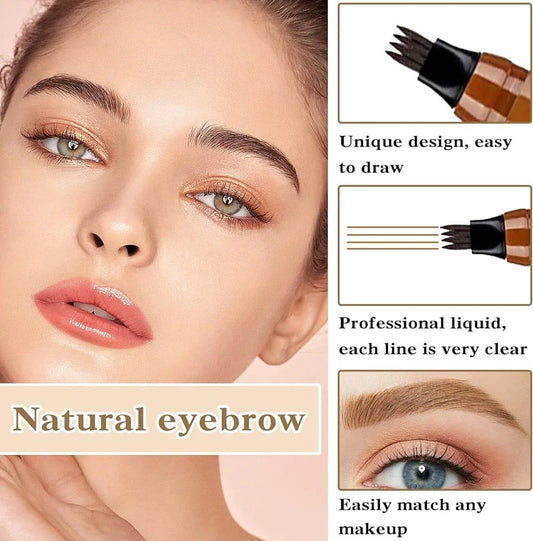 Waterproof Eyebrow Pen – Smudge Proof, Black & Brown