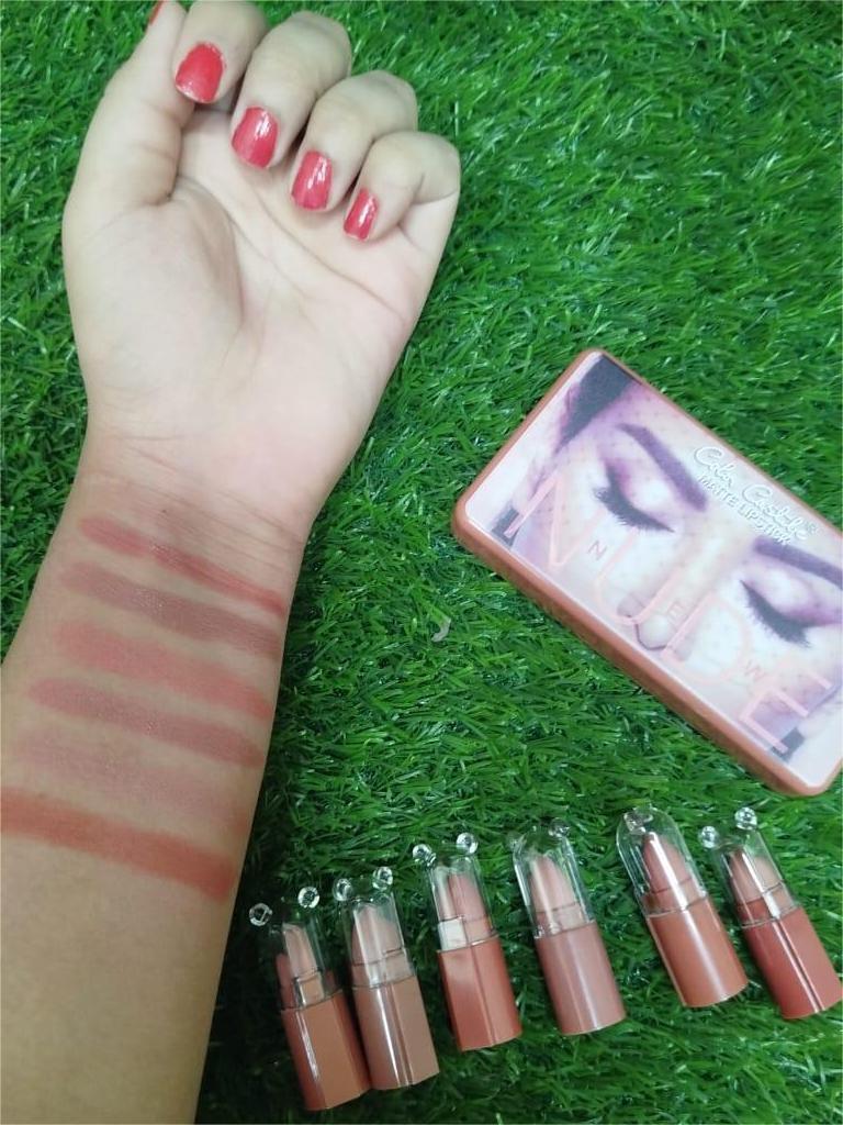High Pigmented Nude Cream Lipstick – Pack of 6