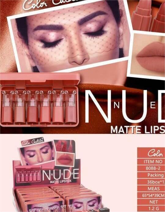 High Pigmented Nude Cream Lipstick – Pack of 6