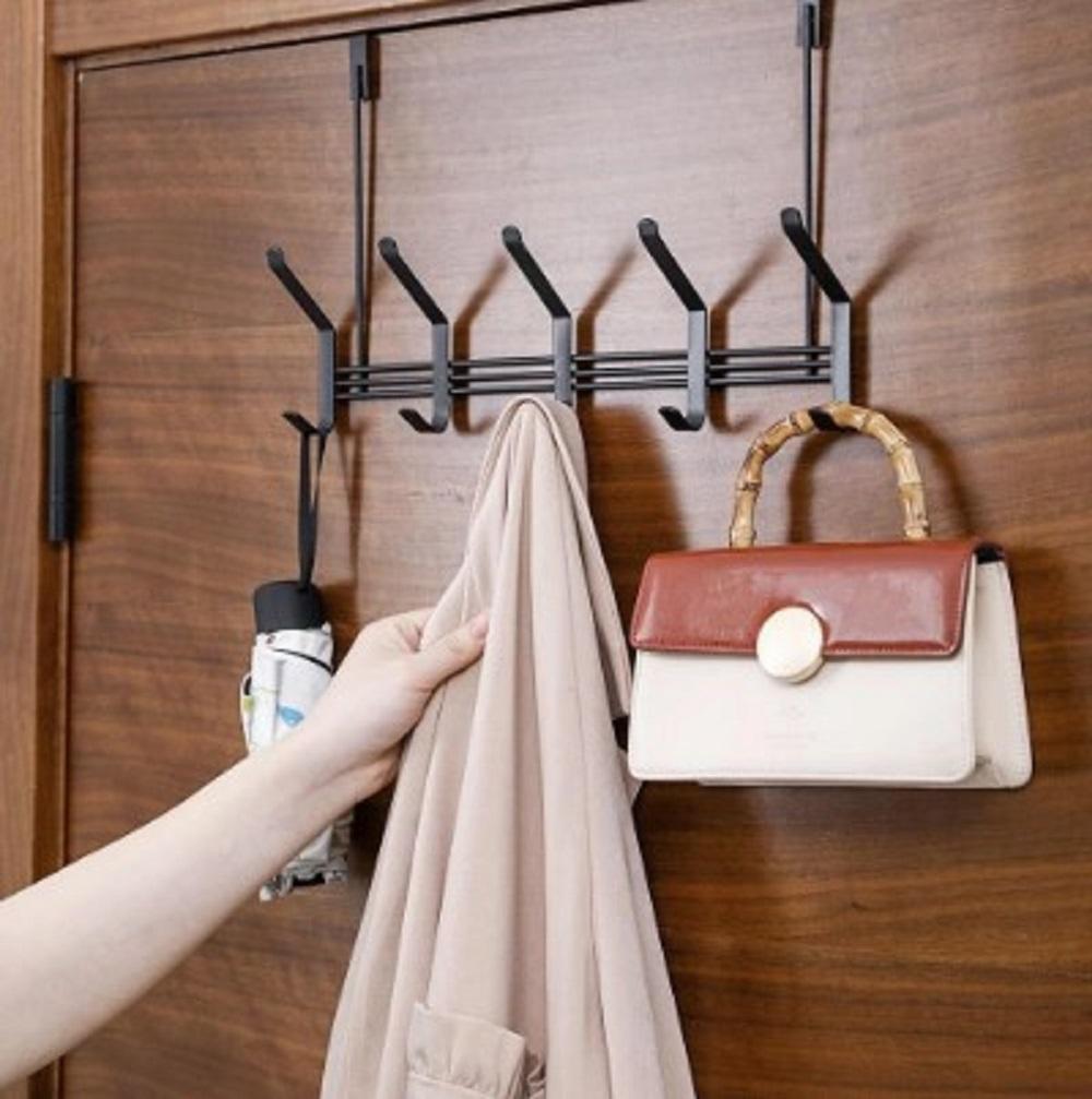 Black Iron Door Hanger Hook – Punch Free Clothes Rack