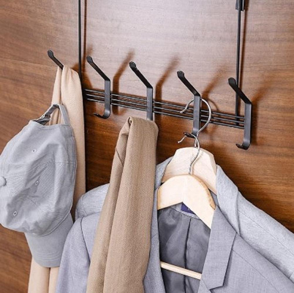 Black Iron Door Hanger Hook – Punch Free Clothes Rack