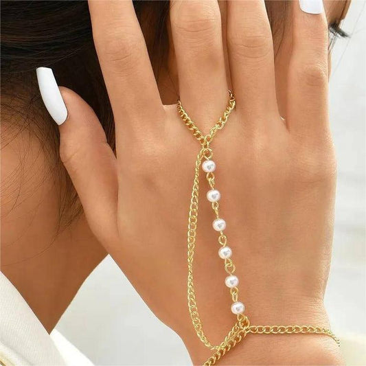Gold Plated Pearl Bracelet – Adjustable Elegant Jewelry