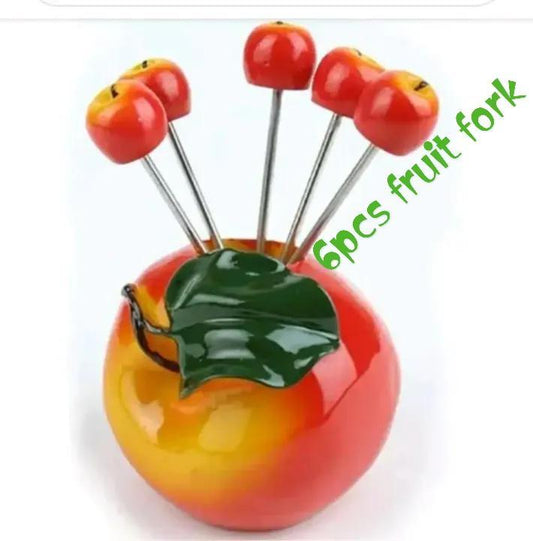 6 Pcs Stainless Steel Fruit Fork Set
