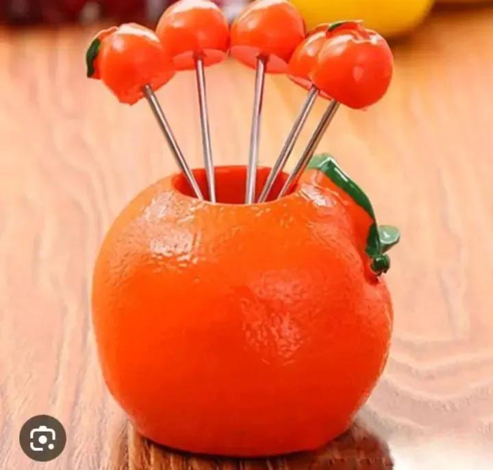 6 Pcs Stainless Steel Fruit Fork Set