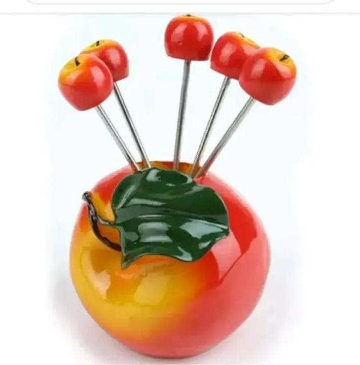 6 Pcs Stainless Steel Fruit Fork Set