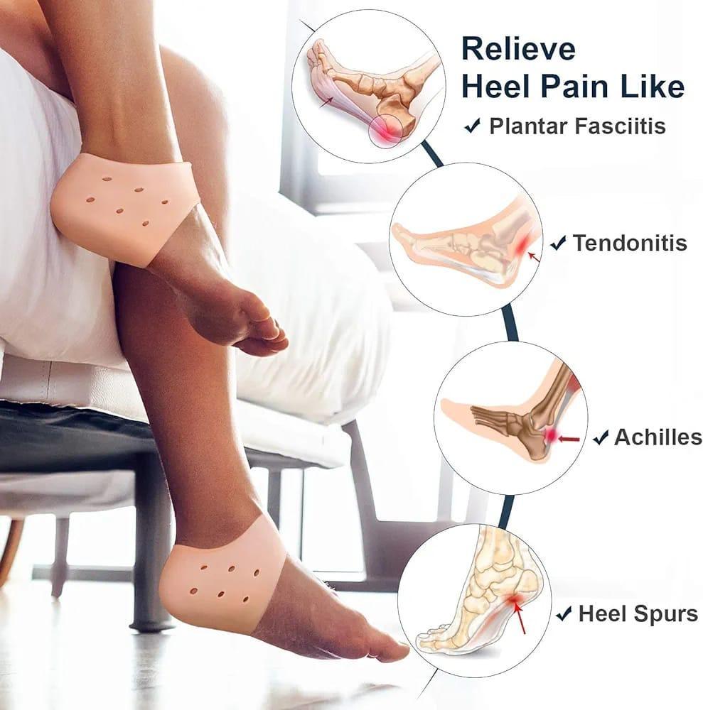 Pain Relief Socks – Silicone Support for Foot Comfort, Wellness & Recovery – Beige, Free Size (2 Pcs)