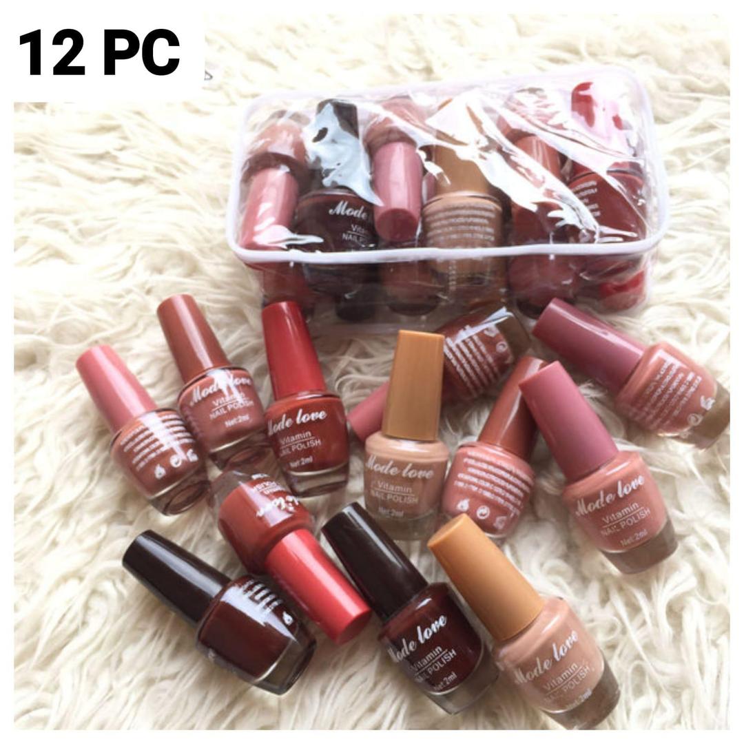 Nude Long Lasting Nail Polish Set – 12 Shades