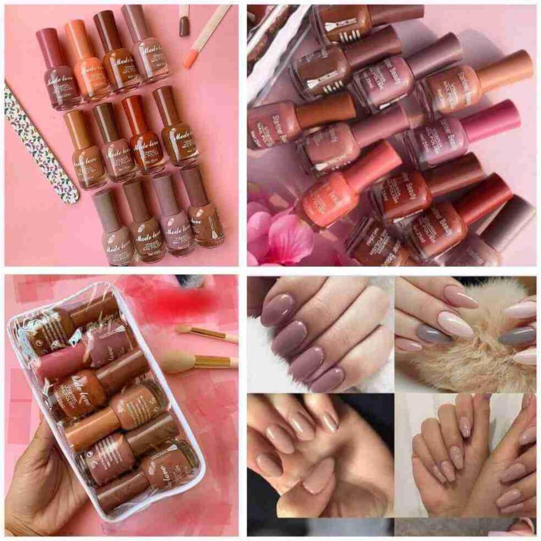 Nude Long Lasting Nail Polish Set – 12 Shades