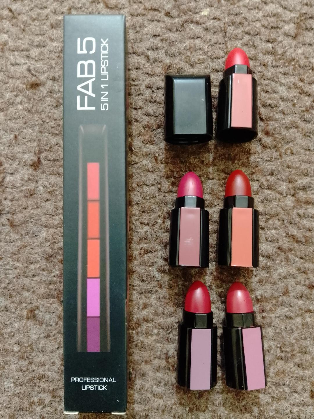 5 In 1 Multicolor Creamy Lipstick – 2g