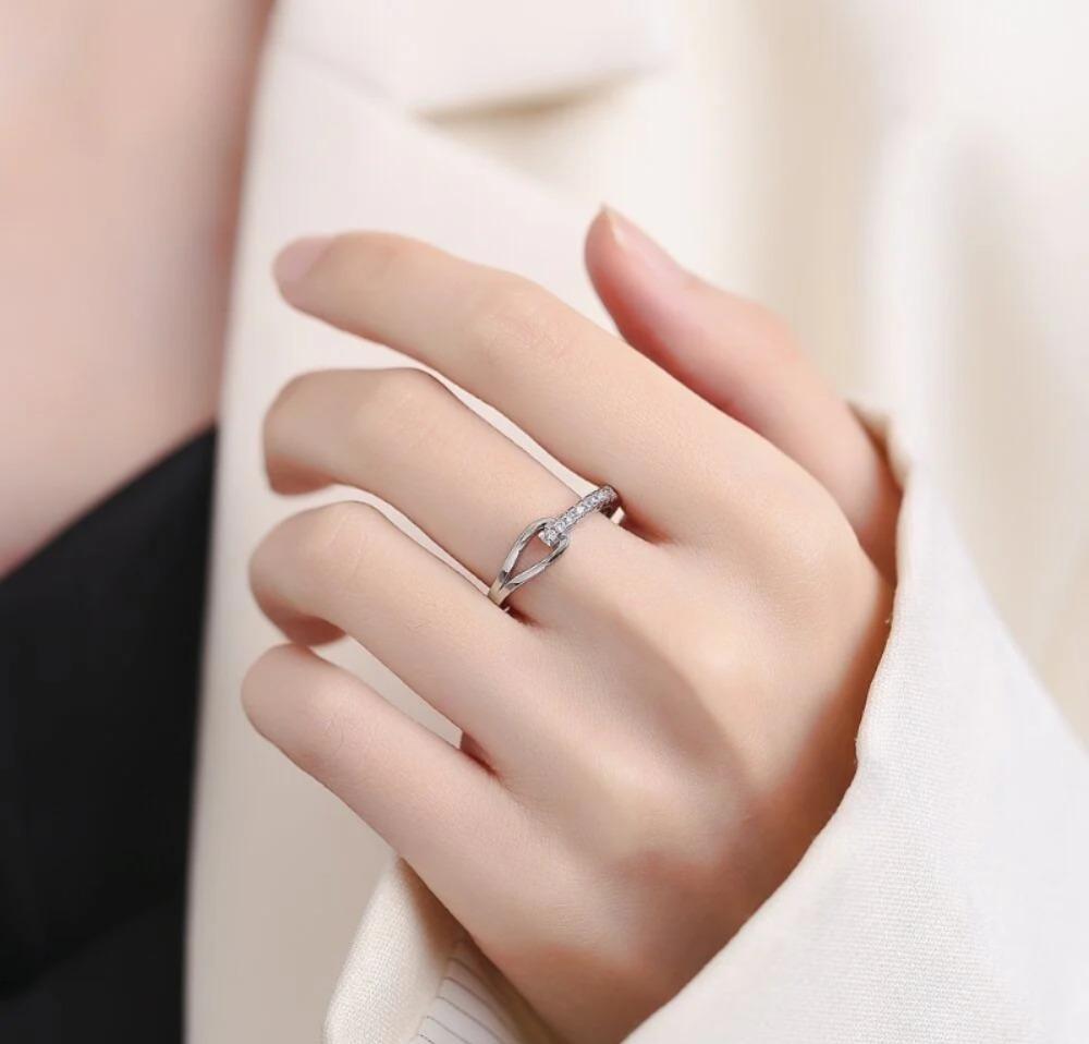 Stylish Silver Plated Adjustable Ring for Women