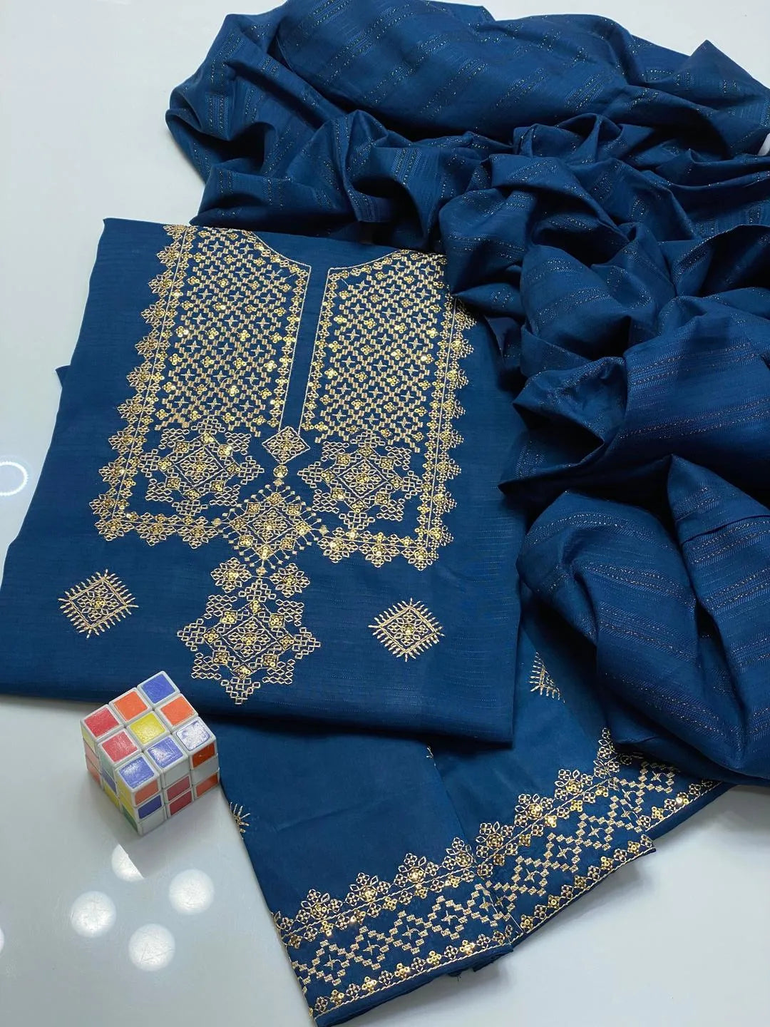 Women's Unstitched Embroidered Suit