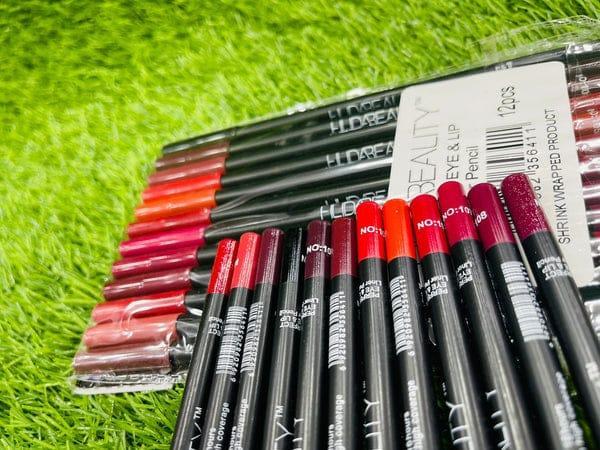 High Pigmented Lip Pencil Set – Pack of 12