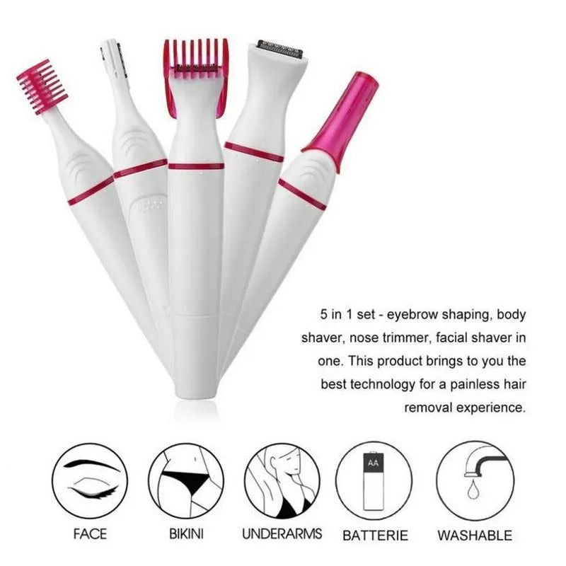Veet 5-in-1 Electric Trimmer & Epilator for Women