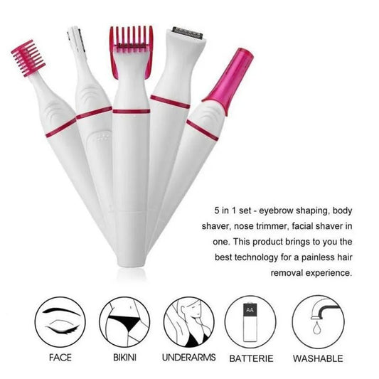 Veet 5-in-1 Electric Trimmer & Epilator for Women