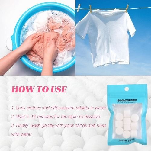 Effervescent Laundry Stain Remover Tablets (10pcs)