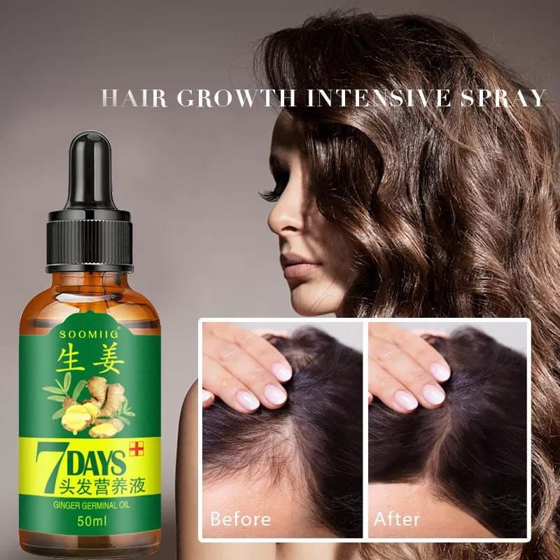 7 Day Ginger Hair Growth Oil – Natural Anti-Hair Loss