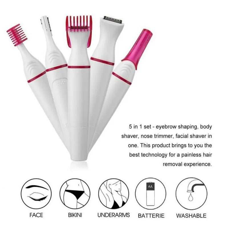 Veet 5-in-1 Electric Trimmer & Epilator for Women