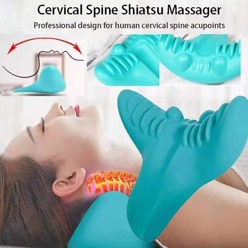 Neck Hump Corrector & Massage Pillow for Pain Relif