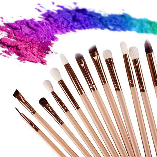 15pcs Makeup Eye Brush Set with Travel Organizer