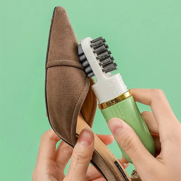 3-in-1 Portable Shoe Cleaning Brush with Spray & Eraser