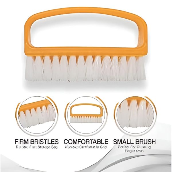 Nail Brush Set with Handle – Pack of 3 (Random Colors)