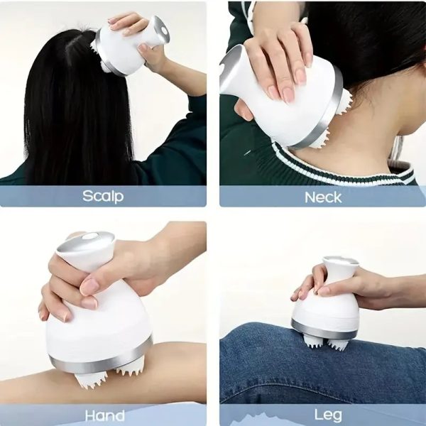 Electric Scalp Massager – Rechargeable & Washable