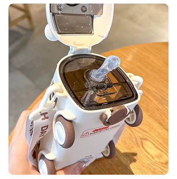 School Bus Kids Water Bottle with Strap – 600ml