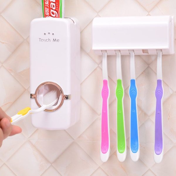 Automatic Toothpaste Dispenser & Holder Set