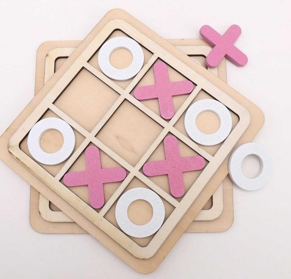 Wooden Tic-Tac-Toe Board Game – Classic XO Fun