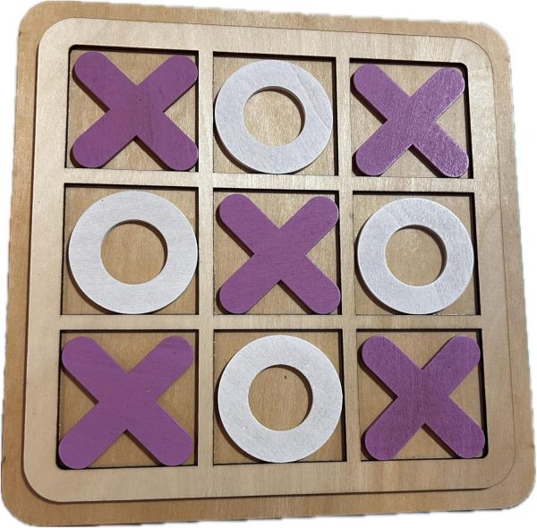 Wooden Tic-Tac-Toe Board Game – Classic XO Fun